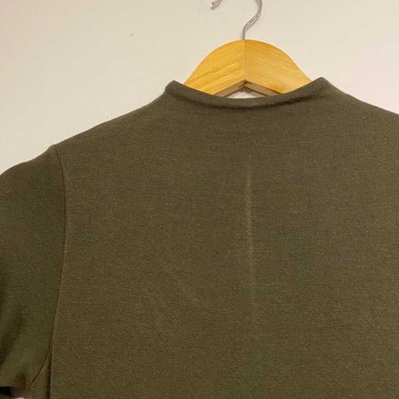 Naked Wardrobe Green High Neck Long Sleeve Stretchy Ruched Occasion Maxi Dress S - Picture 7 of 7